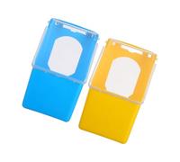 VILLCASE 2Pcs Hanging Pigeon Feeder Boxes with Cover Bite-resistant Plastic Feeding Basins for Bird Cages Easy to Clean Multifunctional Pet Cage Supply Blue and Yellow