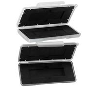 VILLCASE 2pcs Hard Drive Carrying Box Hard Disk Protection Storage Box with Soft Foam Lining Anti-lost Protection Locks Securely Shut Black for Friends Travel and Electronics