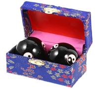 VILLCASE 2pcs Health Balls Hand Massaging Balls Premium Metal Material Bad Mood Decoration Hand Exercise Massage Tool for Wellness and Relaxation Random Color