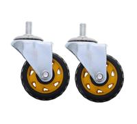 VILLCASE 2pcs Hydraulic Floor Jack Replacement Swivel Caster Wheels with Rubber Oil Catcher for Garage Car Repair Trolley Jack Accessories Heavy Duty Compatible