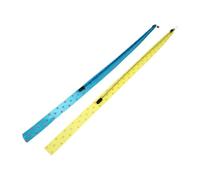 VILLCASE 2pcs Interactive Cat Teaser Wands for Kittens and Cats Plastic and Cloth Material Yellow and Blue Colors Designed to Increase Interaction Attract Cat's Attention Playthings