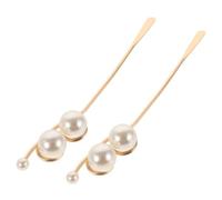 VILLCASE 2pcs Japanese Pearl Head Nail Art Stirring Rods with Alloy Material, Compact and Portable Multifunctional Design for Powder and Glue Mixing, for Nail Art and Manicure Accessories