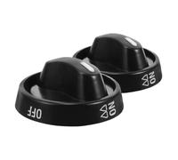 VILLCASE 2pcs Manual Shift Knobs Replacement Stove Knobs Black Abs round Minimalist Style with Easy Installation and Universal Compatibility for Gas Cooker