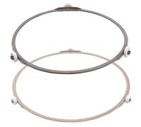 VILLCASE 2pcs Microwave Turntable Plate Rack with Flame-resistant Plastic Material and Strong Carrying Capacity, Microwave Oven Support Rings for Home Life Use