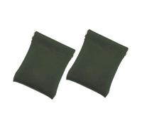 VILLCASE 2pcs Mini Leather Change Purse Green Small Coins Organizer Card Wallet Money Storage Pouch for Women