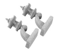 VILLCASE 2pcs Miniature Japanese Stone Lantern Resin Pavilion Statue Decor for Micro Landscape Bonsai Gardening Ornaments Aquarium and Terrarium Artistic Home Decoration