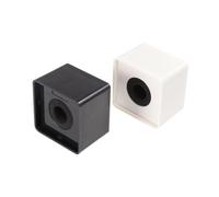 VILLCASE 2pcs National Logo Mic Mark Abs Microphone Logo Station for Professional Interview Microphone Pop Filter Shield Black and White in Square Shape