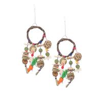 VILLCASE 2Pcs Natural Hanging Chew for Rabbits and Small Pets for Dental Health and Boredom Relief Suitable for Guinea Pigs Hamsters Chinchillas and Rats