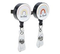 VILLCASE 2pcs Nurse Badge Reel Retractable Clips with Abs Material Compact to Carry Convenient Card Access for Hospital Staff and Factory Workers