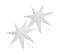 VILLCASE 2pcs Origami Star Shaped Lampshade Lightweight Decorative Hanging Lamp Cover Christmas Theme Artistic Design Easy to Fold and Replace for Home Adornment