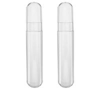 VILLCASE 2pcs Oval Plastic Tweezer Storage Case for Lash Tweezers, Lightweight Circular Protective Travel Organizer Box for Eyelash Extension Tools