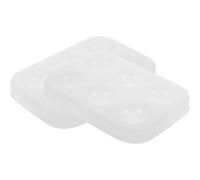 VILLCASE 2pcs Paint Mixing Palette Tray, 6 Wells White Mini Rectangular White Watercolour Palette, Easy-to-Clean Color Mixing Plate for Acrylic, Watercolor, Oil Painting, Transparent Paint Pallets