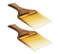 VILLCASE 2pcs Plastic Afro Hair Pick Comb for Curly Hair Styling and Braiding Wide Tooth Design Portable Simple and Elegant Minimalist Aesthetic