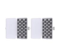 VILLCASE 2pcs Plastic Bobbin Case Storage Box with Cover and Sponge Holder, Compact Sewing Bobbin Organizer for Thread Spools, Suitable for Home Sewing the Go Teaching, Holds