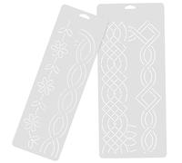 VILLCASE 2pcs Plastic Quilting Template DIY Sewing Tools for Patchwork Crafts Easy to Use with Guidelines for Shapes for Beginners Creative Projects