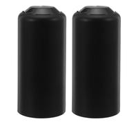 VILLCASE 2pcs Plastic Screw Mic Battery Cup Cover Sturdy Rear Sleeve Cap for Wireless Handheld Vocal Mics Compatible with Shure Easy Install Black