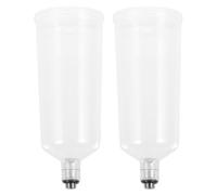 VILLCASE 2pcs Plastic Spray Paint Cups Detachable Design for Airbrush Accessories, Lightweight and Portable Paint Cup Containers Providing Even Coverage for Industrial Coatings and Outdoor