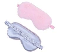 VILLCASE 2pcs Plush Eye Mask Sleep Blindfold for Women, Soft Comfortable Material to Block The Light and Relaxing Muscles, for Hotel and Train Travel