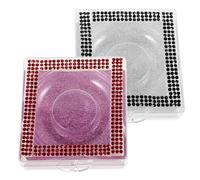 VILLCASE 2pcs Portable Eyelash Storage Box Made of Plastic, Travel Friendly and Convenient Eyelash Organizer Case the Go Lash Supplies