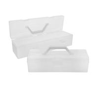 VILLCASE 2pcs Portable Handheld Craft Storage Box Handle for Watercolor Brush Drawing Tool Storage Case for School and Office Organization