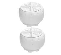 VILLCASE 2pcs Portable Mini Washer Travel Washing Machine with Suction Cup Compact Agitator for Home Rv Use Deep Cleaning Action for