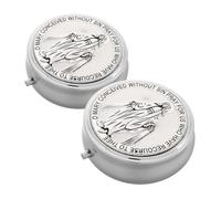 VILLCASE 2pcs Portable Zinc Alloy Rosary Beads Box Mini Keepsake Case for First Holy Communion Travel Catholic Trinket Holder with Spiritual Significance