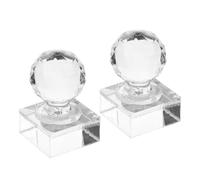 VILLCASE 2pcs Pressed Powder Stamper Eyeshadow Platen Tool round Flat Acrylic Pressing Loose Pigments Versatile Makeup Artists Makeup Enthusiasts DIY