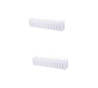 VILLCASE 2pcs Rectangle Decorative Flower Planter Picket Fence Wooden Pot Foam Insert for Artificial Flowers Home Garden Decor