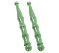 VILLCASE 2pcs Resin Gua Sha Face Massager Tools Robust Material for Sleep Quality Improvement, Green Resin Massage Rods for Office and Home Relaxation