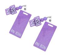 VILLCASE 2pcs Retractable Id Badge Holder Reel Clip Acrylic Card Case for Teacher Nurse Doctor Student Office Use