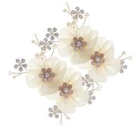 VILLCASE 2pcs Reusable Flower Shoe Clips with Rhinestone for Bridal Wedding and Valentine's Day Multi-Purpose Shoe Accessories