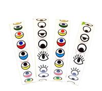 VILLCASE 2pcs Rolls Eye Pattern Paper Tape Easy to Peel and Cut Feature, Bright-colored Decorative Masking Tape for DIY Crafts, Journals and Card Making