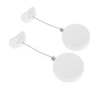 VILLCASE 2pcs Safety Retractable Cable Case with Anti-Theft Design and Resistance to Cutting, White Steel Wire Lock for Valuable Items at Outdoor Events and Construction Sites
