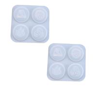 VILLCASE 2pcs Silicone Molds for DIY Epoxy Resin Casting Transparent Religious Symbol Pendant Moulds Easy Demold Craft Accessories for Jewelry Making