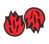 VILLCASE 2pcs Silicone Tennis Racket Dampener with Flame Design for Vibration Absorption and Racket Stabilization, Reusable and Portable Red Dampener for Tennis Matches the Court
