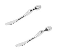 VILLCASE 2pcs Silver Zinc Alloy Eye Massage Tools for Portable Eye Beauty to Reduce under Puffiness for Applying Cream and Facial Massage