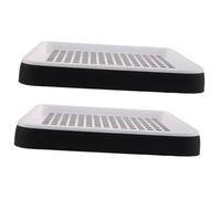 VILLCASE 2Pcs Small Animal Toilet Square Bunny Litter Box with Detachable Anti-leak Mesh Base Rounded Edges for Foot Protection Pet Potty Trainer for Rabbits and Small Pets