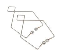VILLCASE 2pcs Stainless Steel Acupressure Ear Clamps for Stress Relief with Polished Burr-Free Surface and Ergonomic Arc-Shaped Design, Quick Placement and Removal for Home Self-Managed