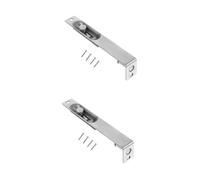 VILLCASE 2pcs Stainless Steel Flush Bolt Door Lock Resistant Fire Door Bolt Durable Concealed Slide Latch with Easy Installation