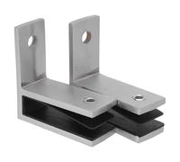 VILLCASE 2pcs Stainless Steel Glass Clamps for Balcony Railing Wall to Glass F-Shape Bracket for 10-12mm Thickness Panel Balustrade Deck Fixing Support