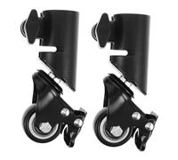 VILLCASE 2pcs Swivel Caster Wheels for Speaker Stands Silent Mute Bearing Tripod Casters Compatible with Round Tubes High Load Capacity Replacement Castors for Studio and Event Sound