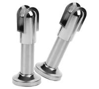 VILLCASE 2pcs Toilet Partition Brackets Bathroom Partition Feet Support Holders for Public Restroom Cubicles Sturdy Accessories