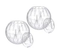 VILLCASE 2Pcs Transparent Hamster Exercise Ball Mini Running Wheel for Dwarf Hamsters Small Pets Activity to Reduce Boredom Promote Fitness and Fun