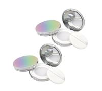 VILLCASE 2PCS Ultra-thin Loose Powder Boxes Elastic Mesh and Flip Cover, Portable 5G Cosmetic Powder Cases Puff for Travel and Daily Makeup