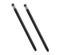 VILLCASE 2Pcs Universal Stylus Pens for Touch Screens, Black Aluminium Alloy Capacitive Stylus Pen, Easy to Hold and Write or Draw on Tablet and Phone Screens