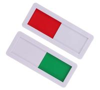 VILLCASE 2pcs Vacant Occupied Sign, Privacy Door Sign, Red and Green Blank Slider Indicator, 4x10cm, for Bathroom Restroom Conference Office Home Hotel