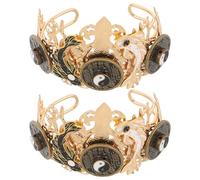 VILLCASE 2pcs Vintage Chinese-style Hairpin Sticks with Taichi Pattern Alloy Material Unisex Design Comfortable to Wear Hair Crown Accessories for Theme Parties and Personal Enlightenment