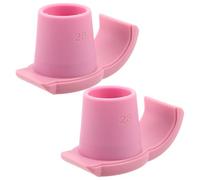 VILLCASE 2pcs Walker Ski Glides for Seniors and Elderly, Shock Absorbing Nylon and TPR Non-Slip Walker Accessories, Easy Installation Crutch Pads for Outdoor Use Over Snow
