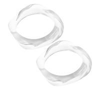 VILLCASE 2pcs Women Acrylic Bangle Bracelet, Ultralightweight Wide Cuff with Irregular Geometric Shape, Comfortable Wear for Social Events and Party Outfit