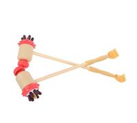 VILLCASE 2pcs Wood Bead Massage Stick Hand Held Massager Back Massage Tool Plastic Seven-pin Hammer Manual Back Massager Office and On-the-go Muscle Relief